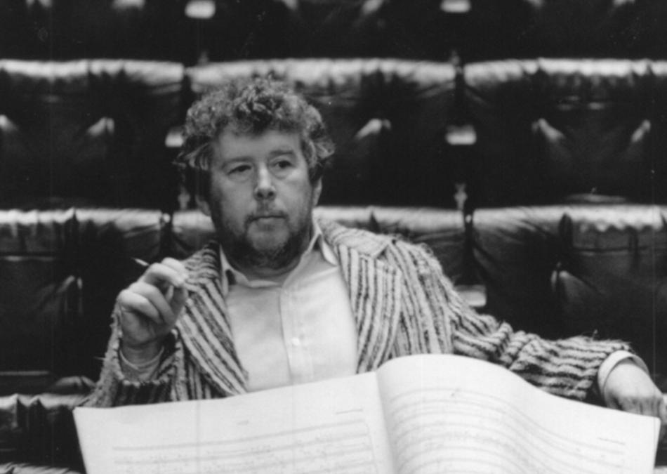 Harrison Birtwistle in rehearsal with the London Sinfonietta, 1980s. Photo courtesy of the London Sinfonietta